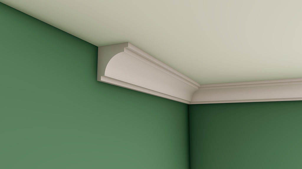Small Plain Single Step Cove Plaster Cornice 100mm x 100mm LPMC10