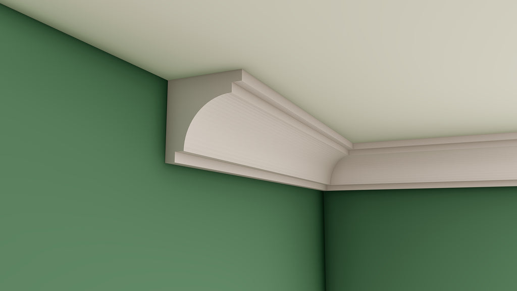 Large Plain Single Step Cove Plaster Cornice 140mm x 140mm LPMC11