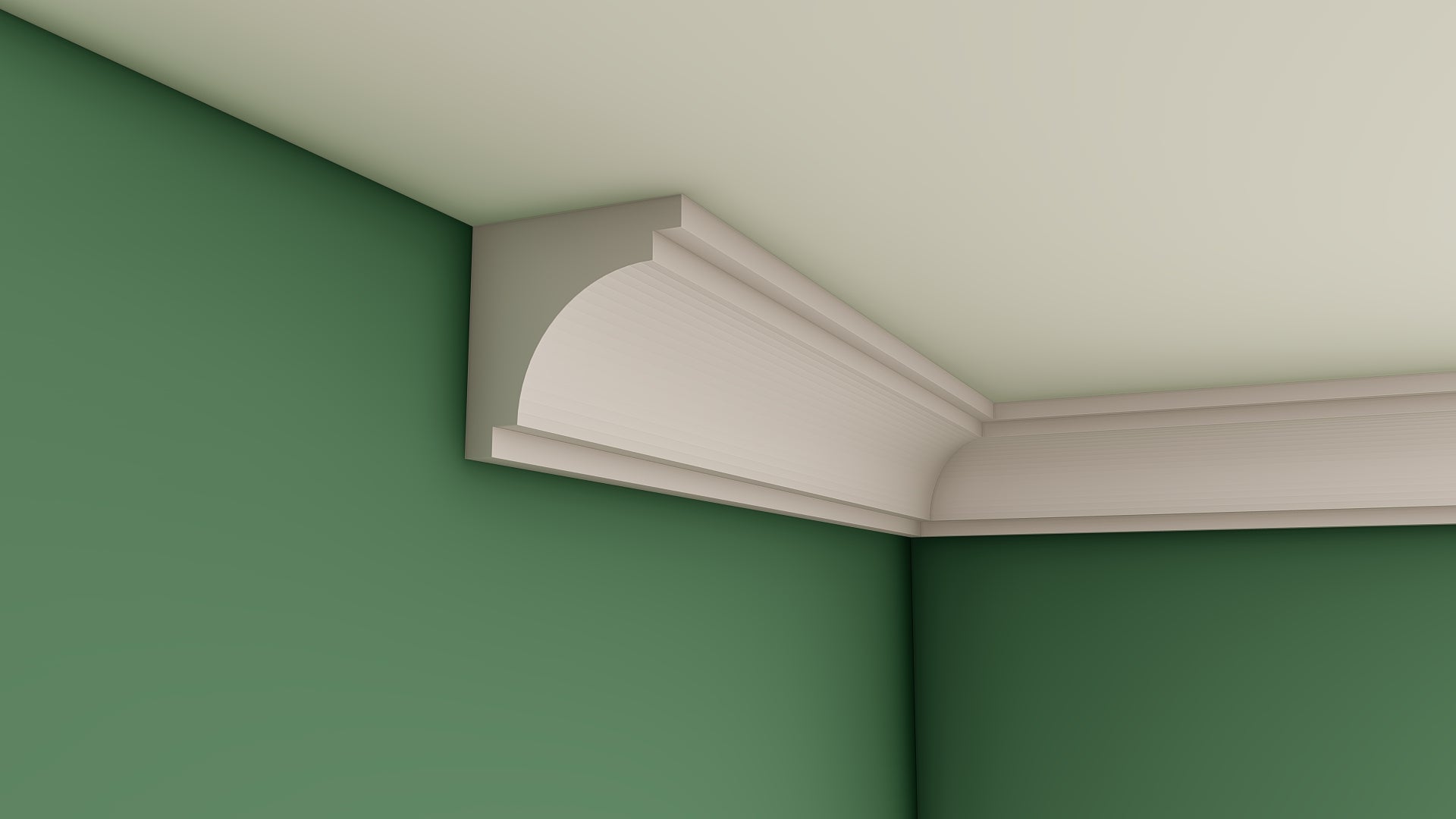 Large Plain Single Step Cove Plaster Cornice 140mm x 140mm LPMC11