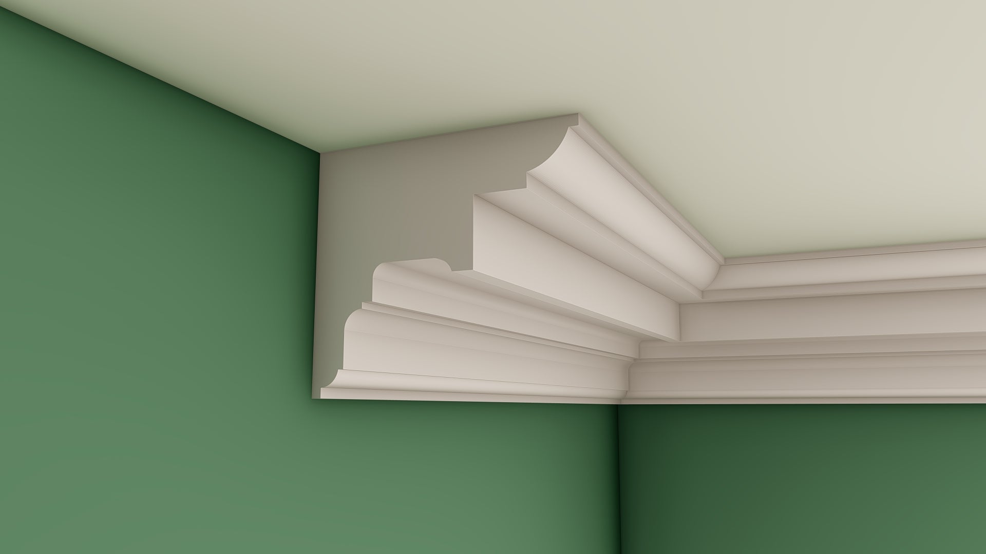 XL Georgian Ridge Plaster Cornice 215mm x 240mm LPMC13