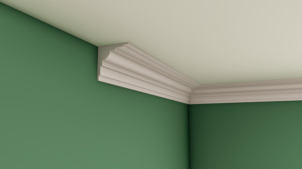 Classic Plymouth Style Plaster Cornice 100mm x 100mm LPMC18