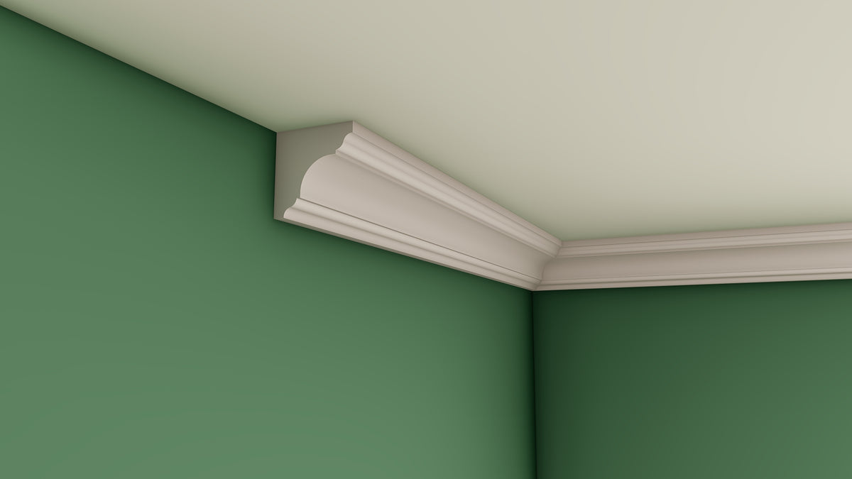 Small Plain Dove Curve Plaster Cornice 90mm x 90mm LPMC22