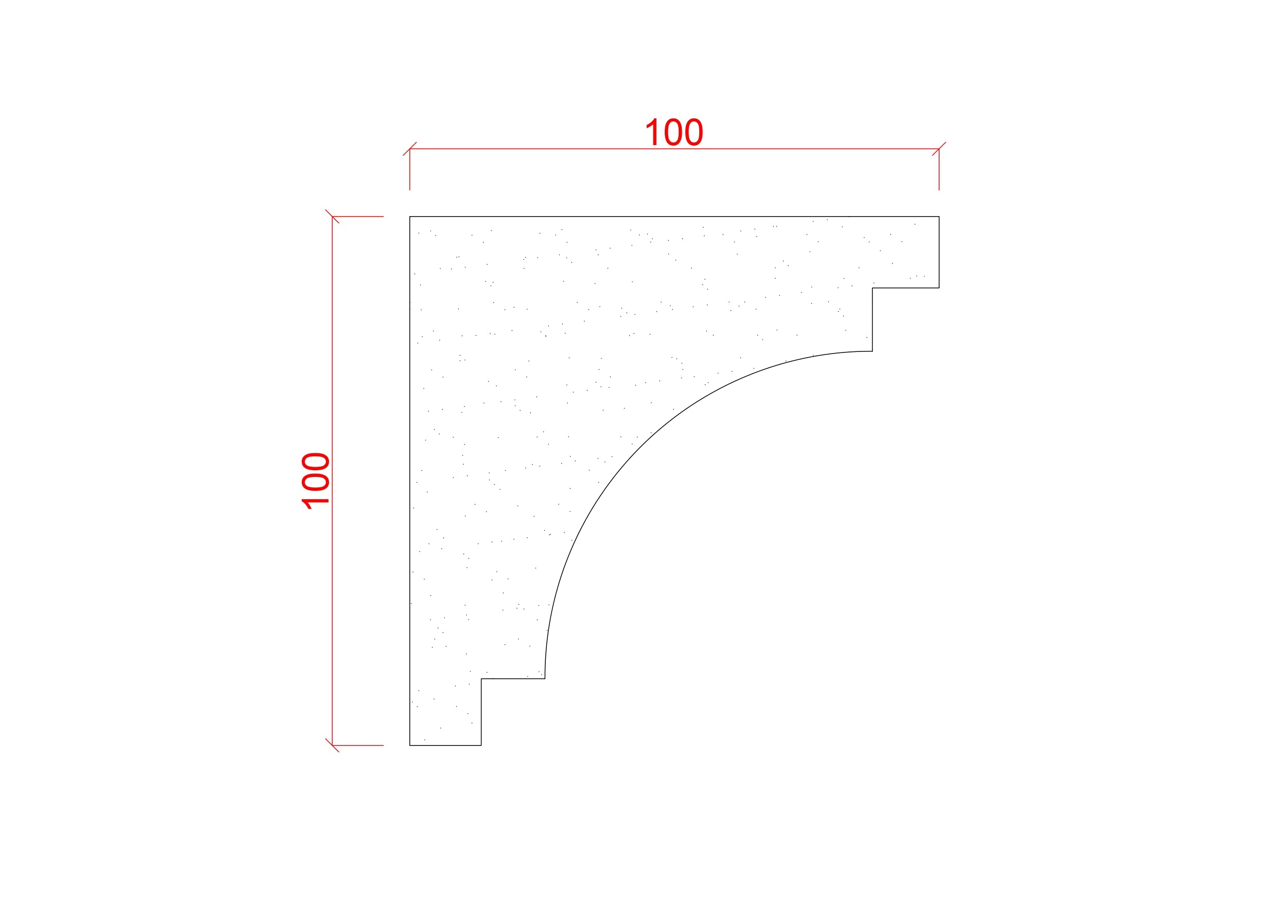 Small Plain Single Step Cove Plaster Cornice 100mm x 100mm LPMC10