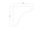 Large Plain Single Step Cove Plaster Cornice 140mm x 140mm LPMC11