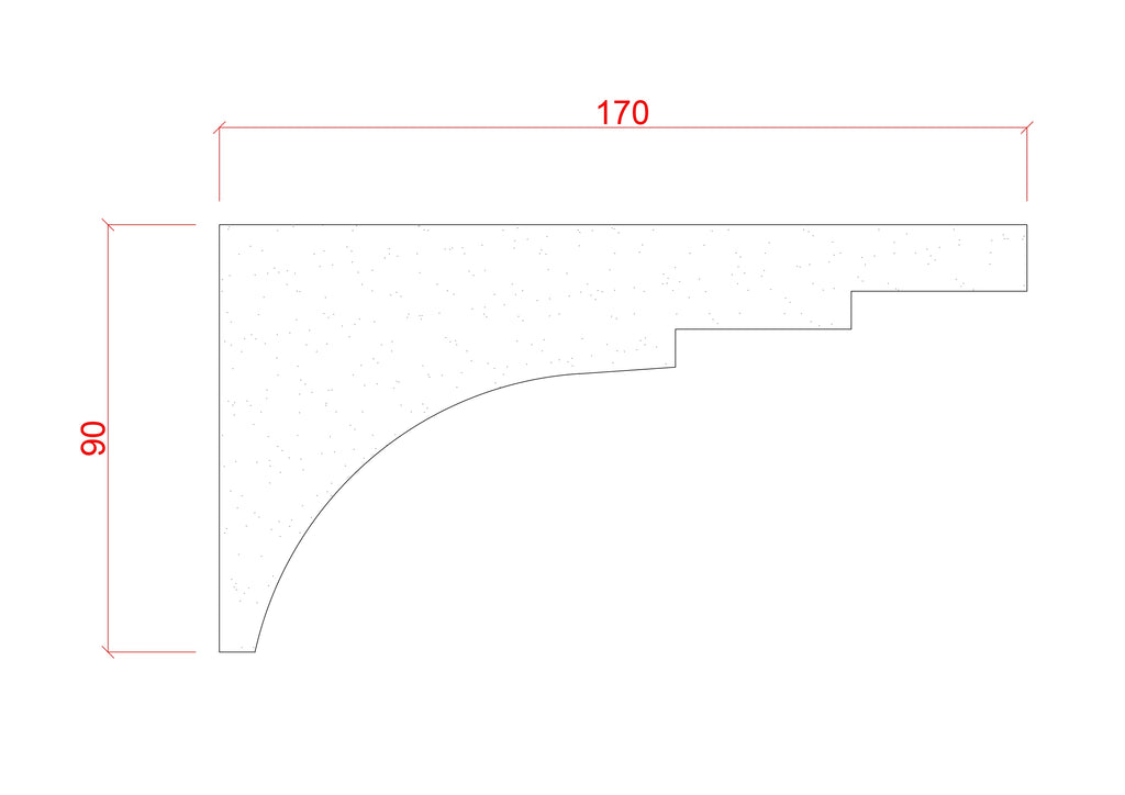 Large Plain 2 Step Cove Plaster Cornice 90mm x 170mm LPMC12