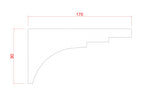 Large Plain 2 Step Cove Plaster Cornice 90mm x 170mm LPMC12