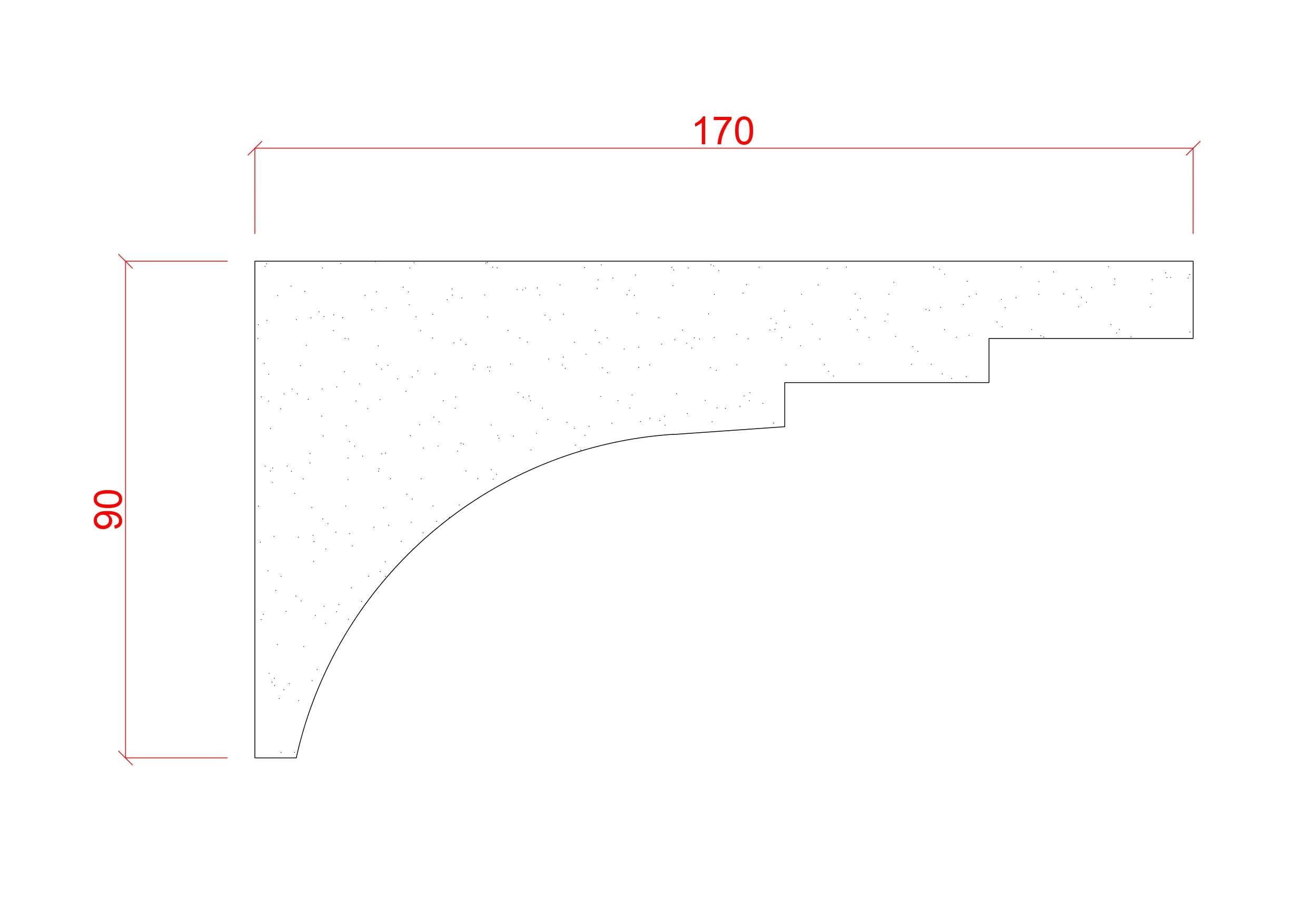 Large Plain 2 Step Cove Plaster Cornice 90mm x 170mm LPMC12