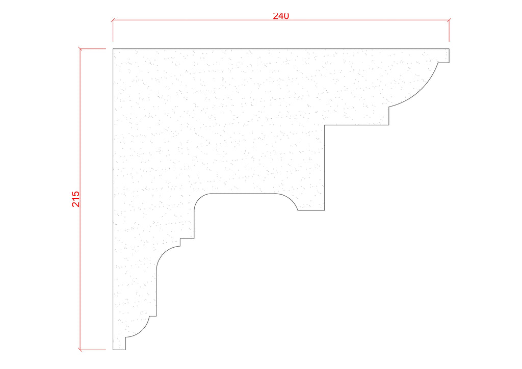 XL Georgian Ridge Plaster Cornice 215mm x 240mm LPMC13