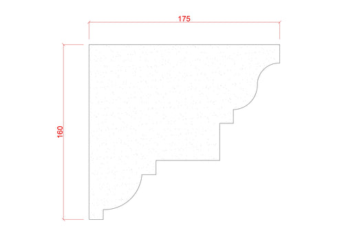 Large Regency Style Plaster Cornice 160mm x 175mm LPMC14