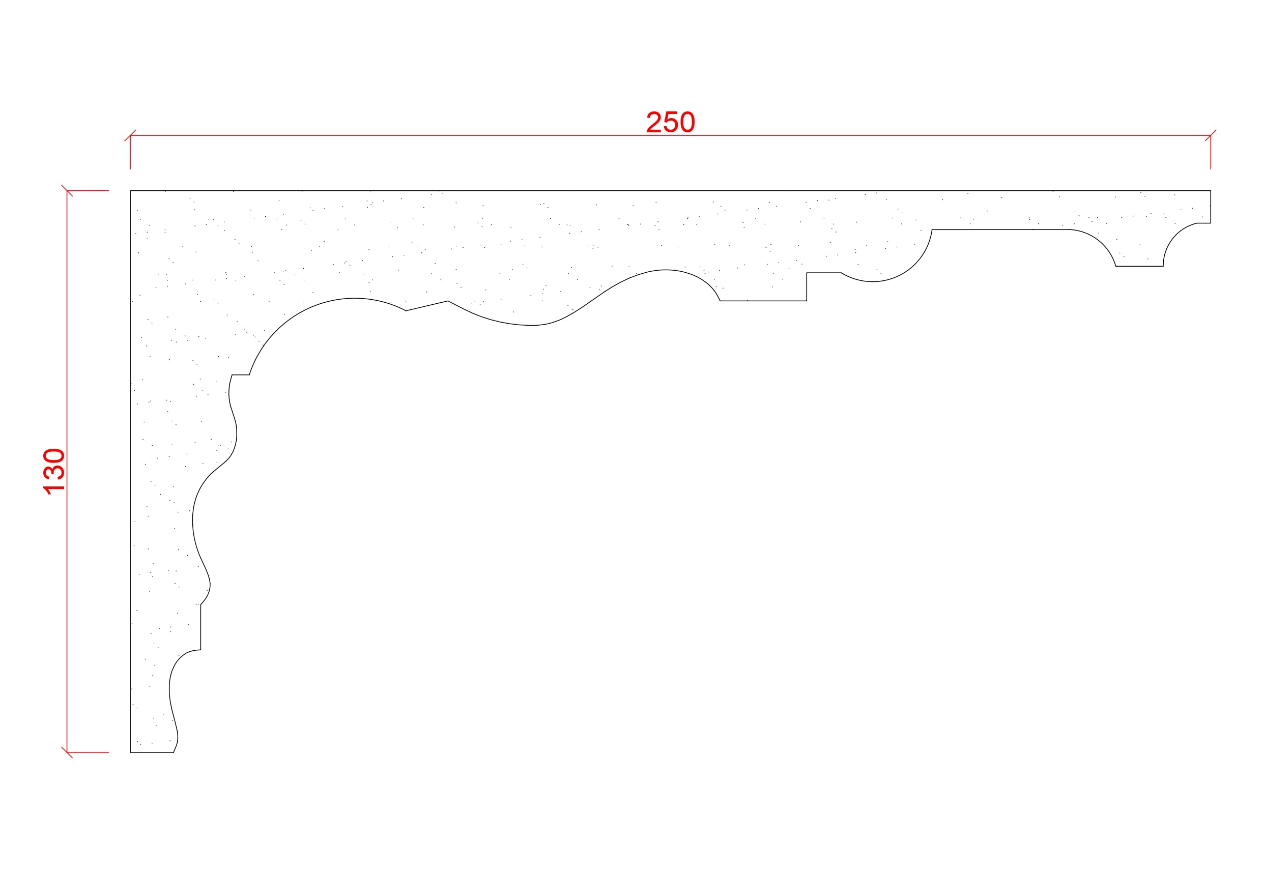 Large Ripon Style Plaster Cornice 130mm x 250mm LPMC15
