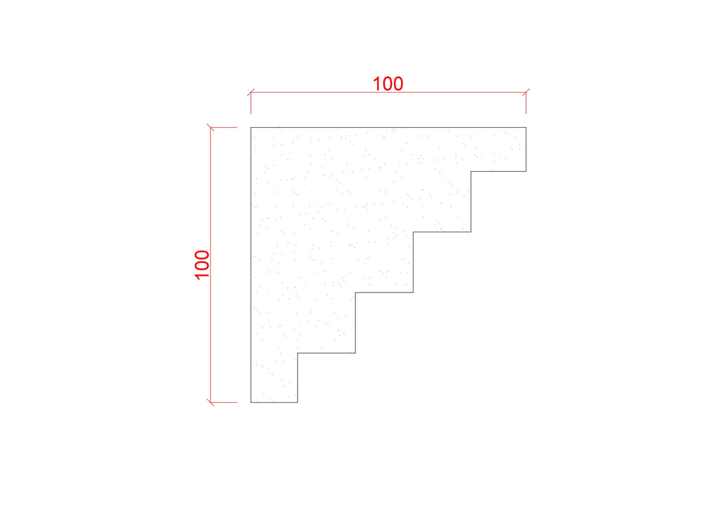 Small Stepped Plaster Cornice 100mm x 100mm LPMC16
