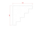 Large Stepped Plaster Cornice 140mm x 140mm LPMC17