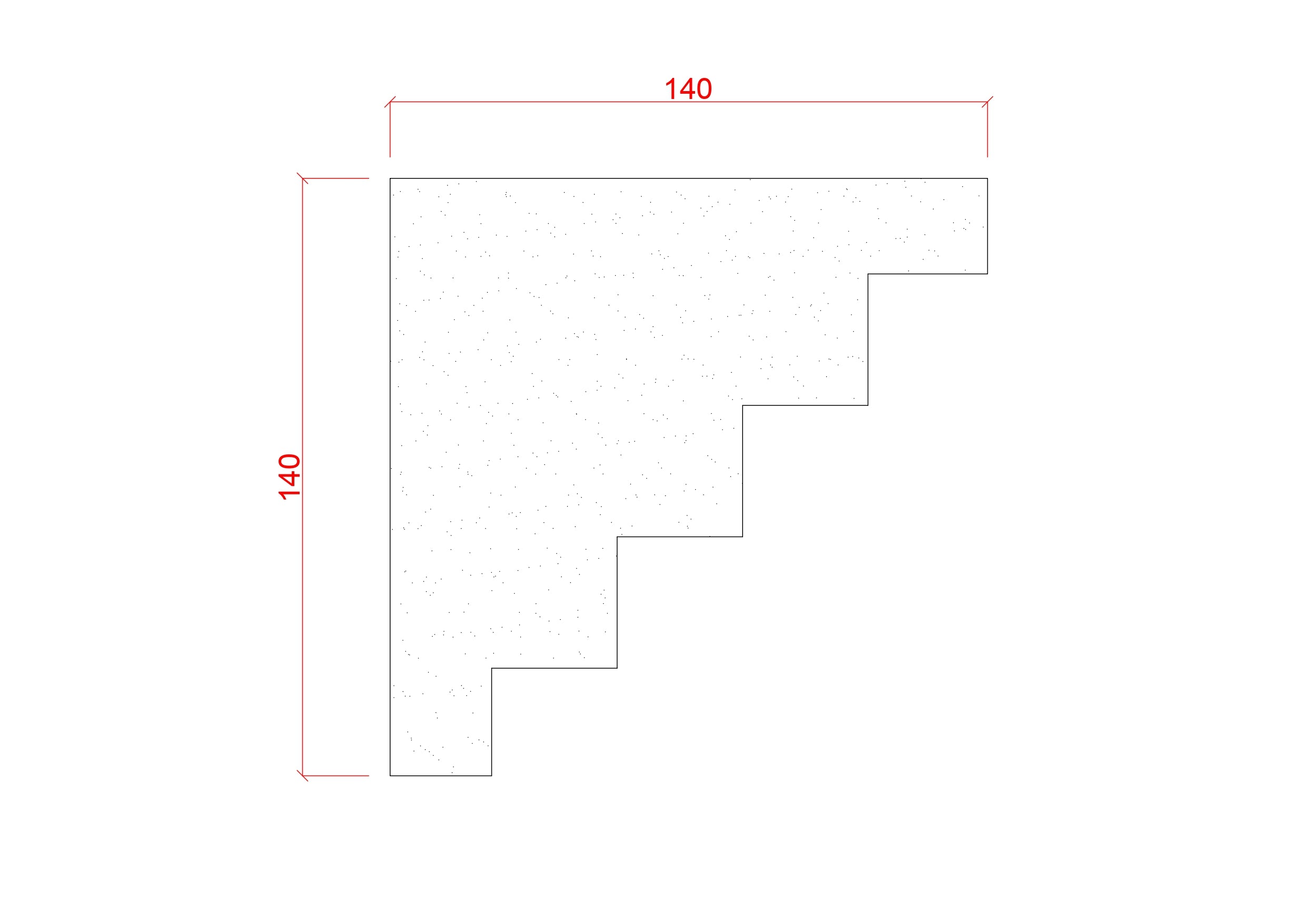 Large Stepped Plaster Cornice 140mm x 140mm LPMC17