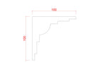 Classic Plymouth Style Plaster Cornice 100mm x 100mm LPMC18