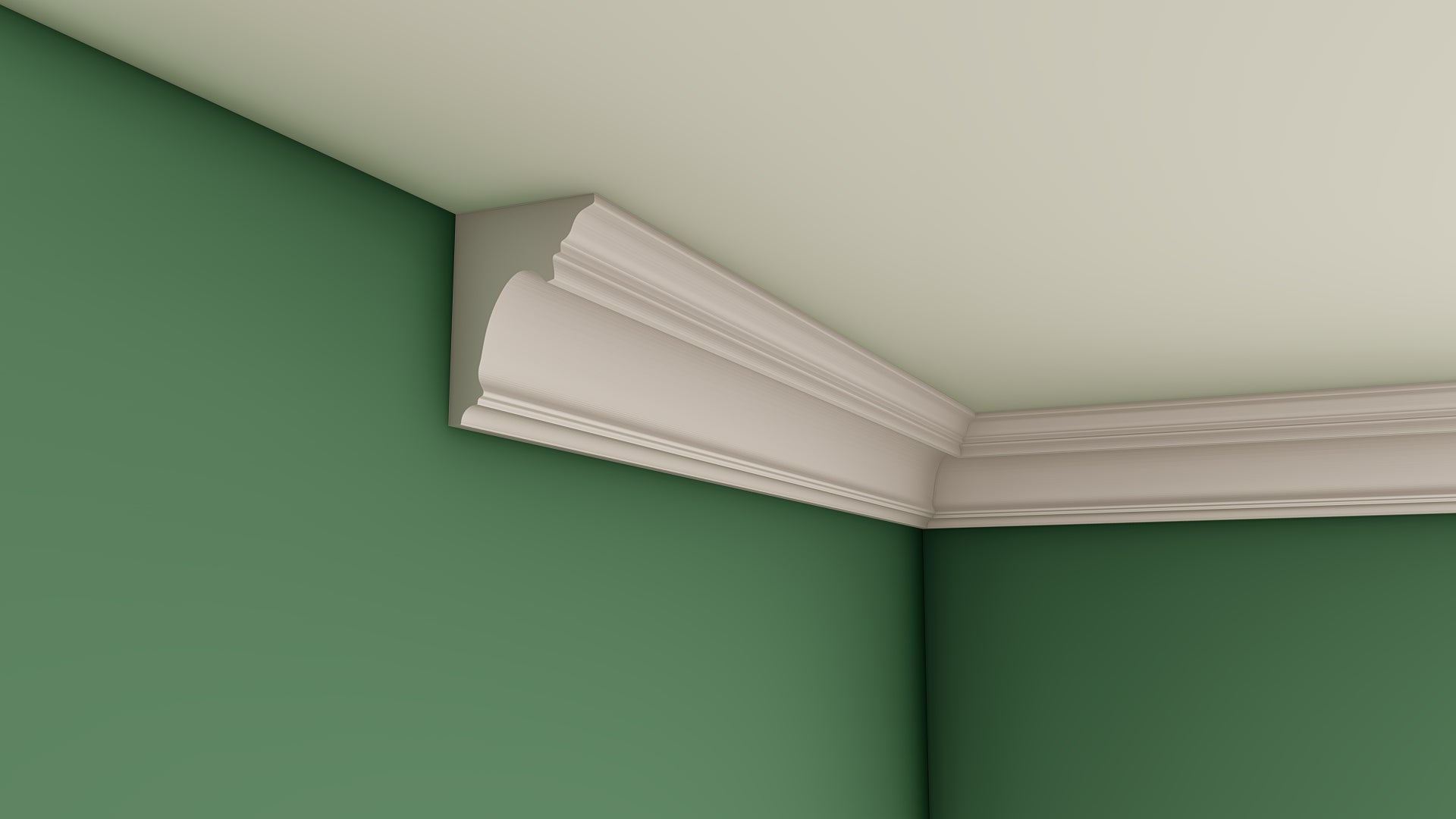 Medium Victorian Plaster Swan Neck Cornice 120mm x 90mm LPMC02