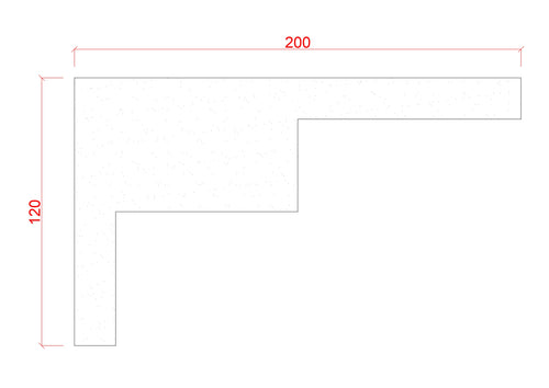 Large Long Step Art Deco Cornice 120mm x 200mm LPMC21