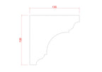 Medium Plain Dove Curve Plaster Cornice 130mm x 130mm LPMC23