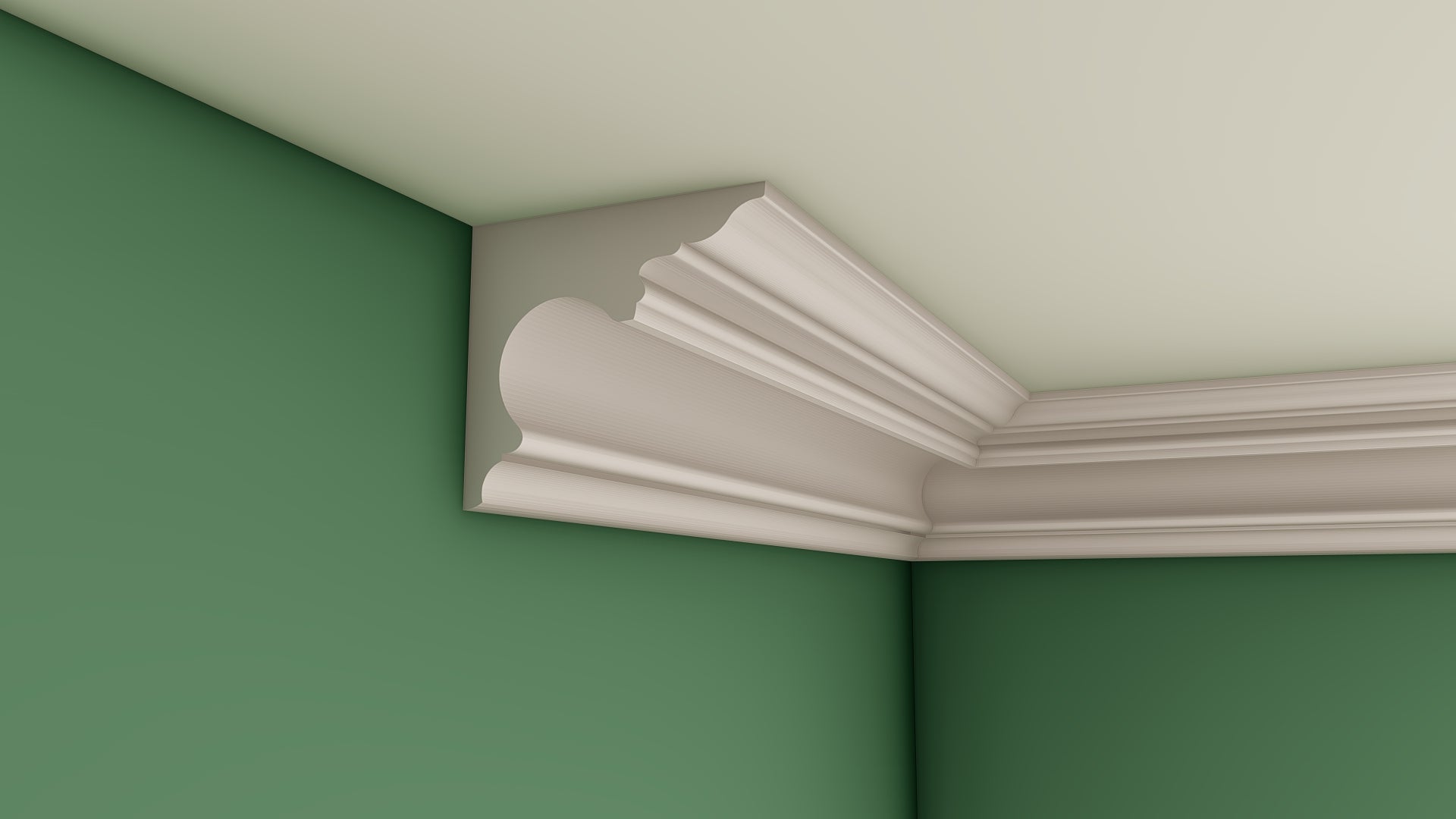 XL Victorian Plaster Swan Neck Cornice 170mm x 190mm LPMC04