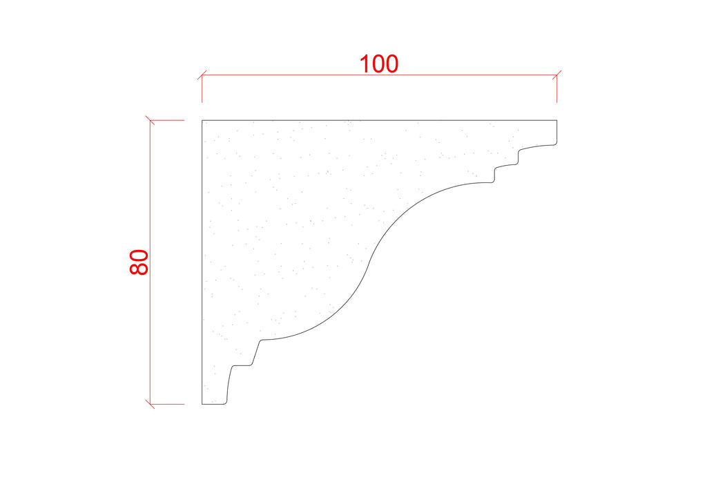 Small Ogee Plain Plaster Cornice 80mm x 100mm LPMC07
