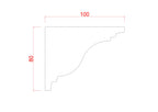Small Ogee Plain Plaster Cornice 80mm x 100mm LPMC07