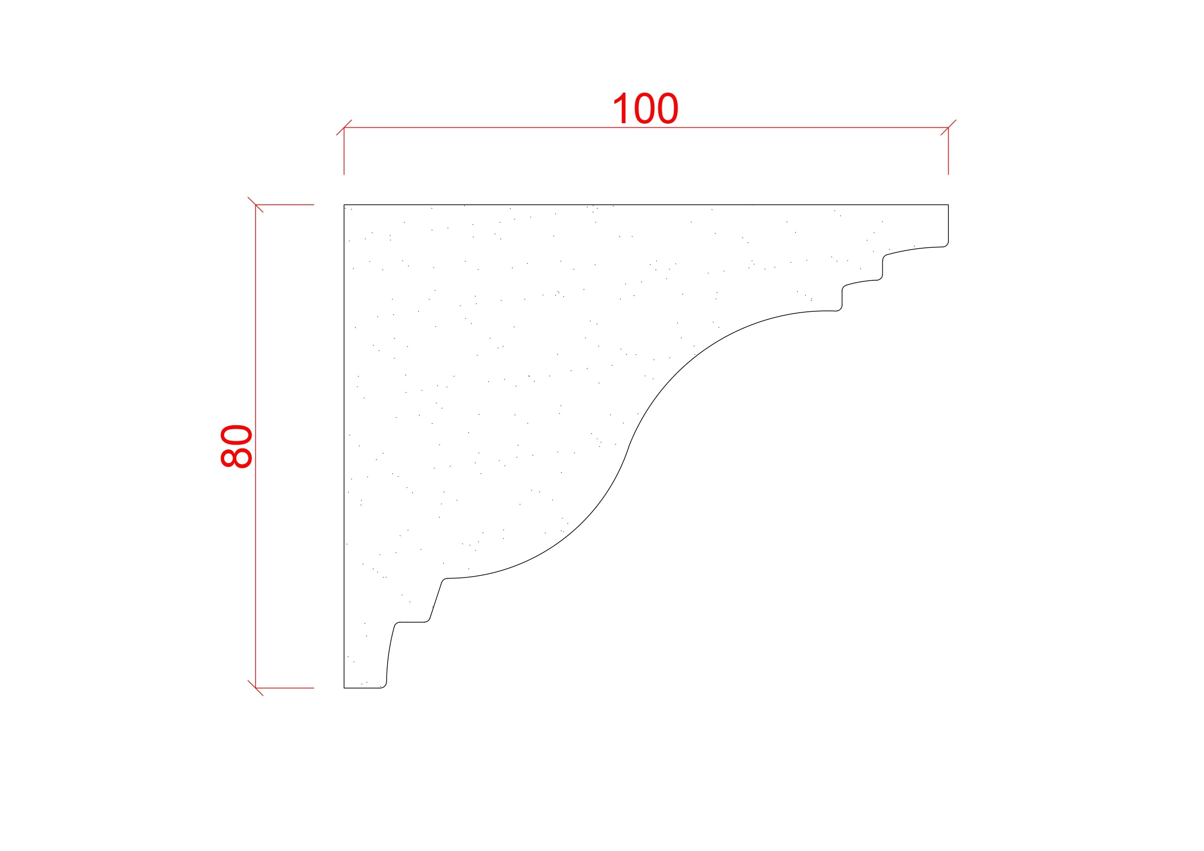 Small Ogee Plain Plaster Cornice 80mm x 100mm LPMC07