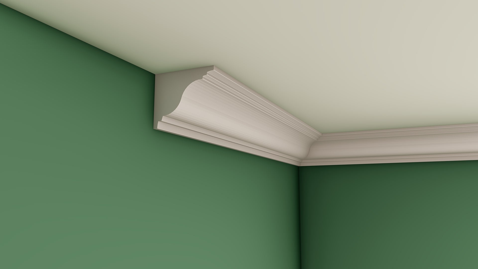 Medium Ogee Plain Plaster Cornice 100mm x 120mm LPMC08