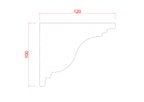 Medium Ogee Plain Plaster Cornice 100mm x 120mm LPMC08