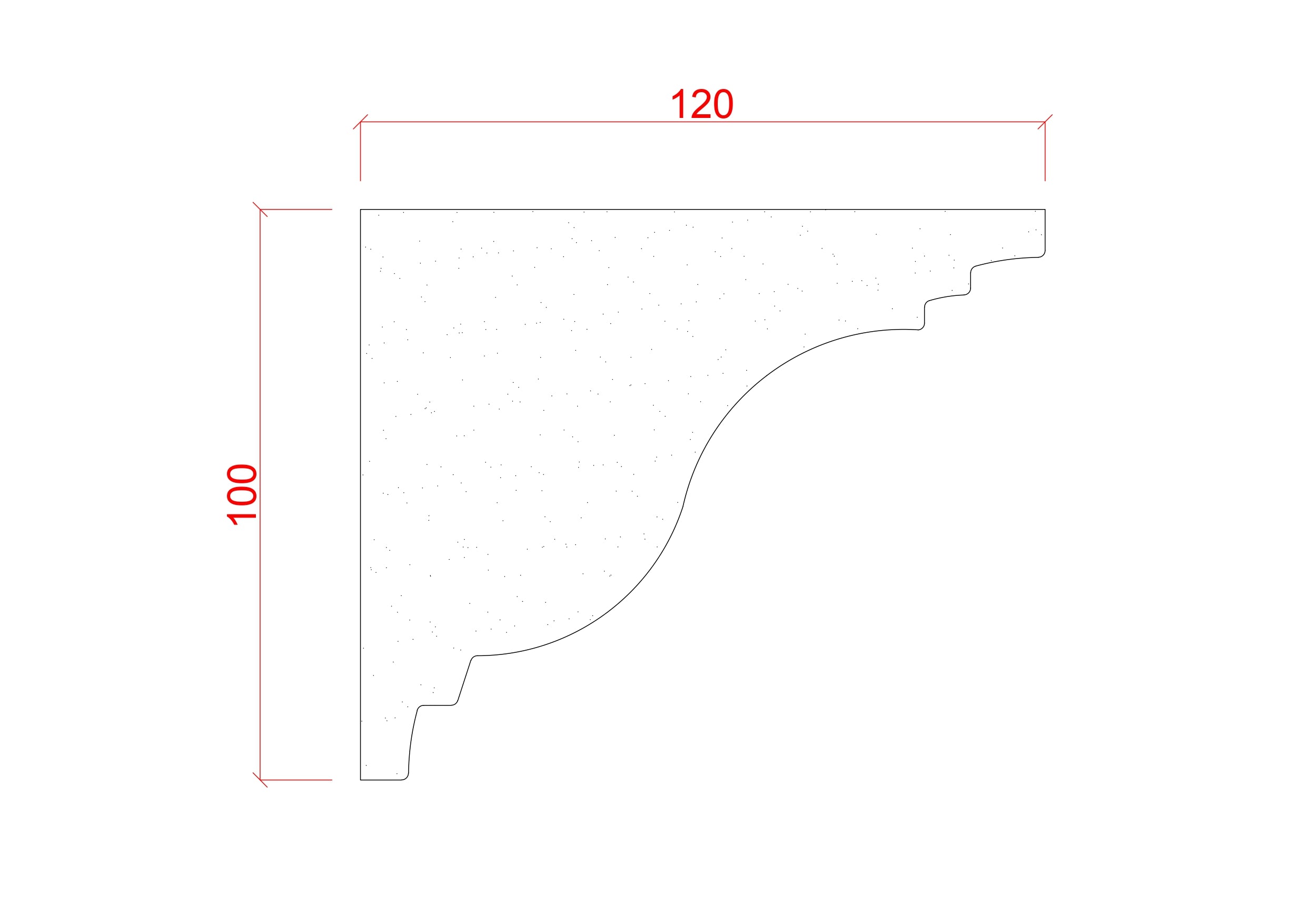 Medium Ogee Plain Plaster Cornice 100mm x 120mm LPMC08