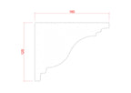 Large Ogee Plain Plaster Cornice 125mm x 160mm LPMC09