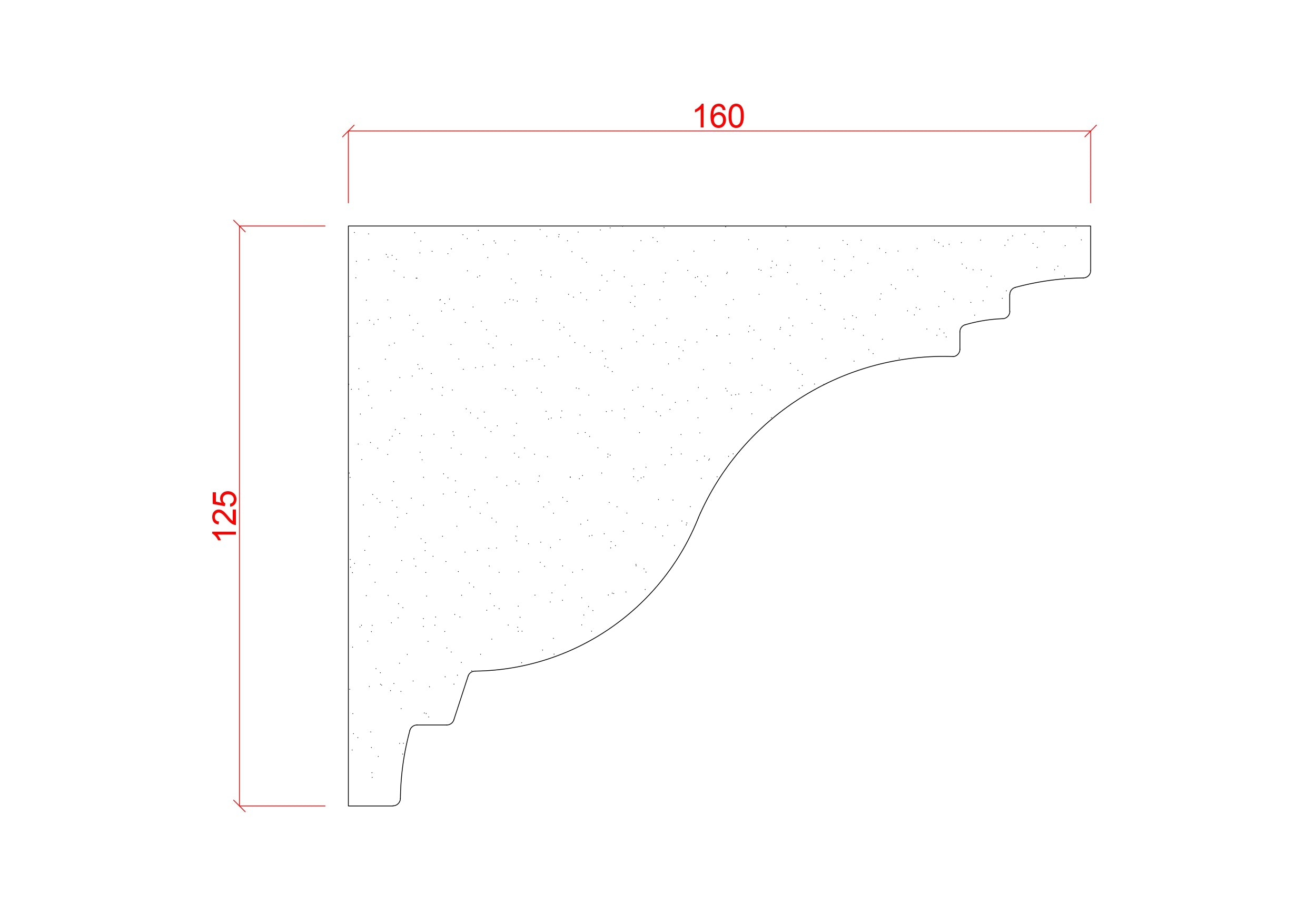 Large Ogee Plain Plaster Cornice 125mm x 160mm LPMC09