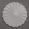 Large Adam Style Scalloped Edge Plaster Ceiling Rose 750mm LPM06